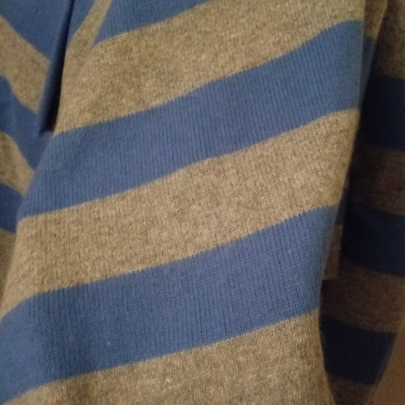 Vs Pink Blue Stripe Crop Cardigan Sweater - Picture 4 of 11